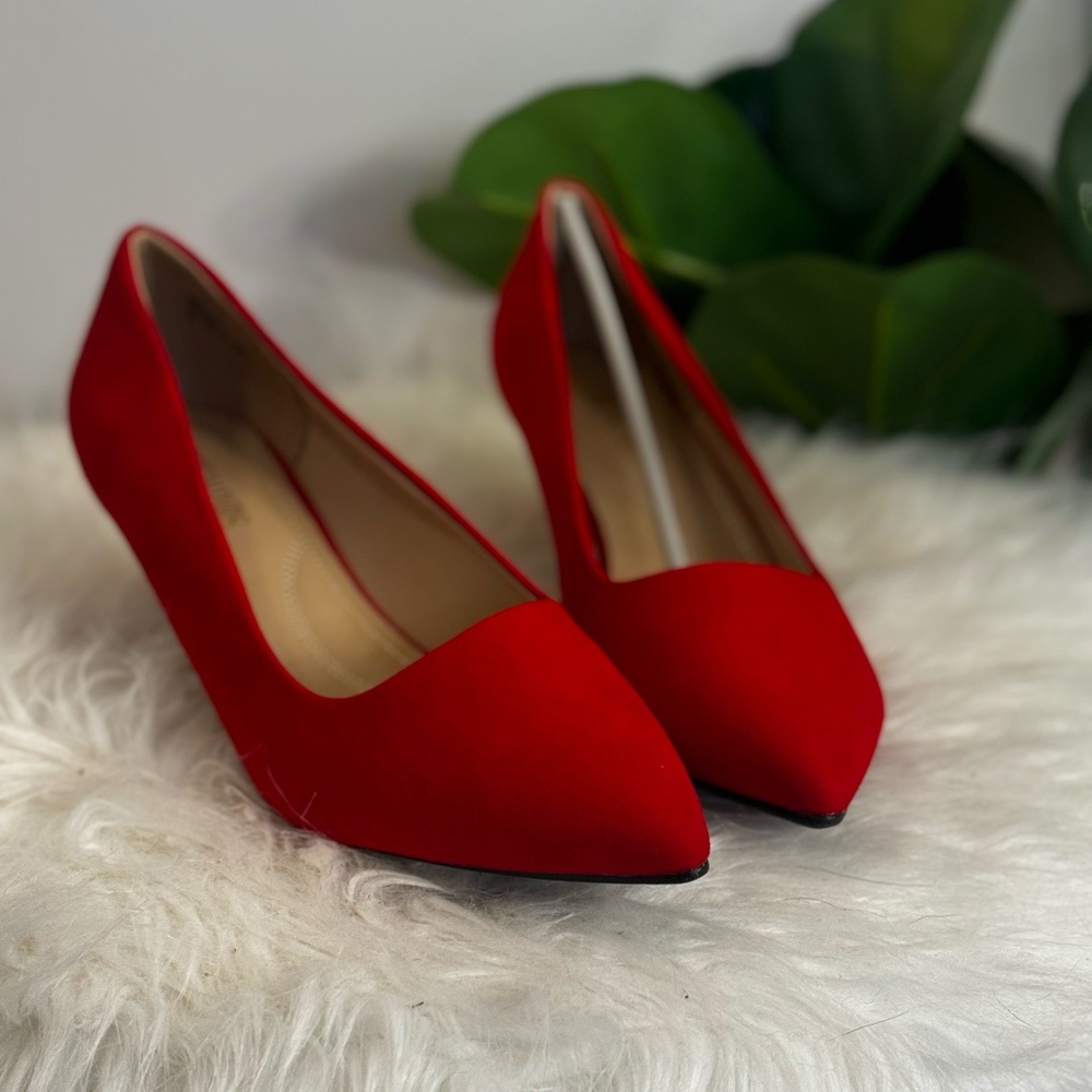 Dream Pairs Women's Mode Red Kitten Heels